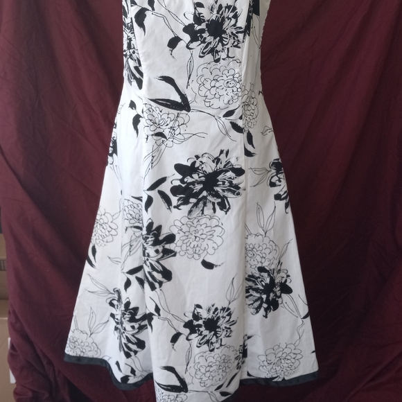 Robbie Bee white dress with black floral (everything must go! Moving sale) - Picture 2 of 5